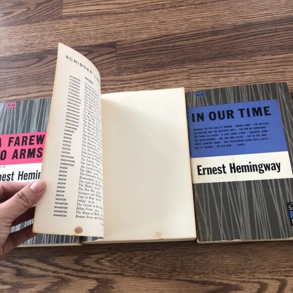 Hemingway 3 LOT Scribner Library Farewell To Arms Have & Have Not In Our Time PB - Picture 6 of 11